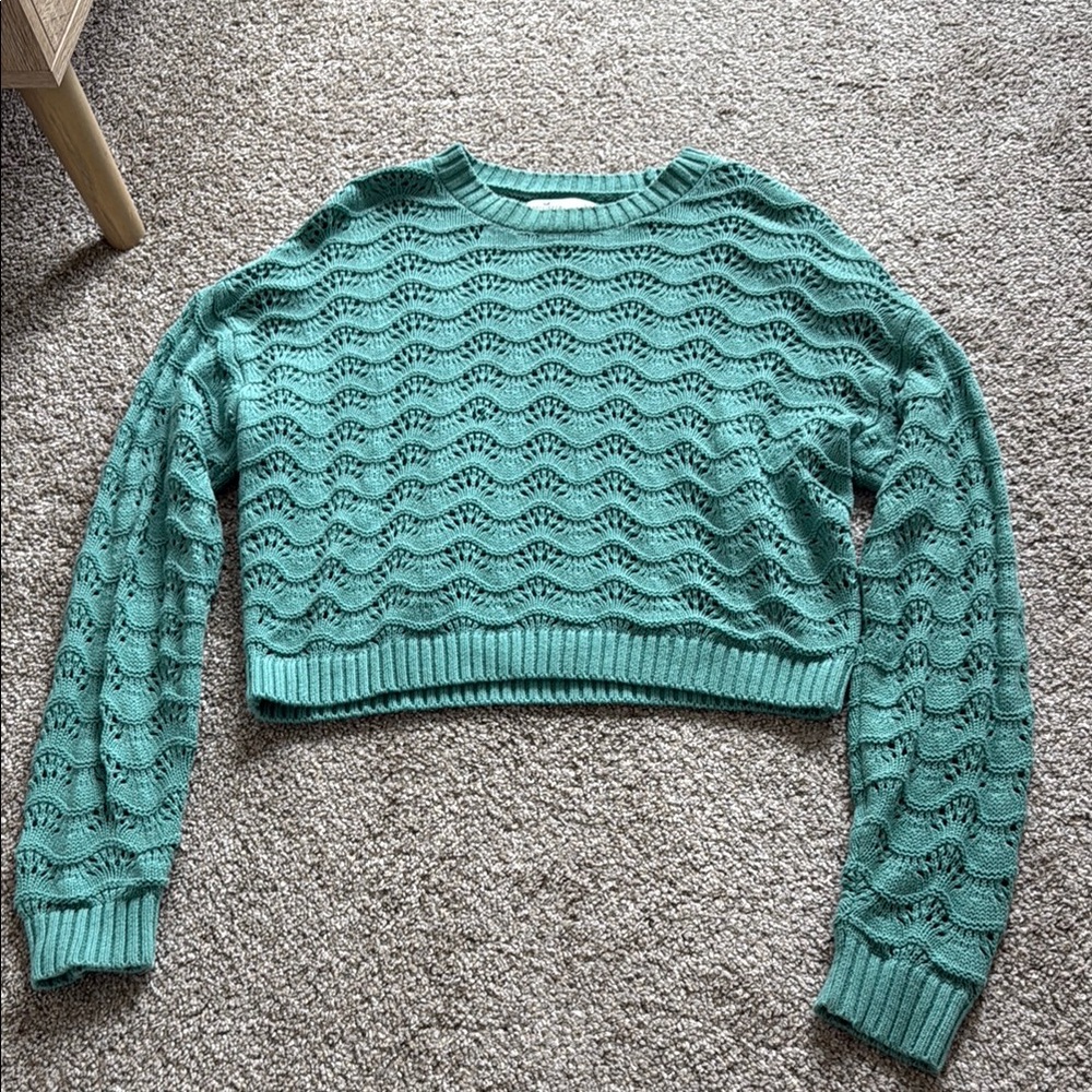 HOLLISTER Teal Knit Women's Sweater